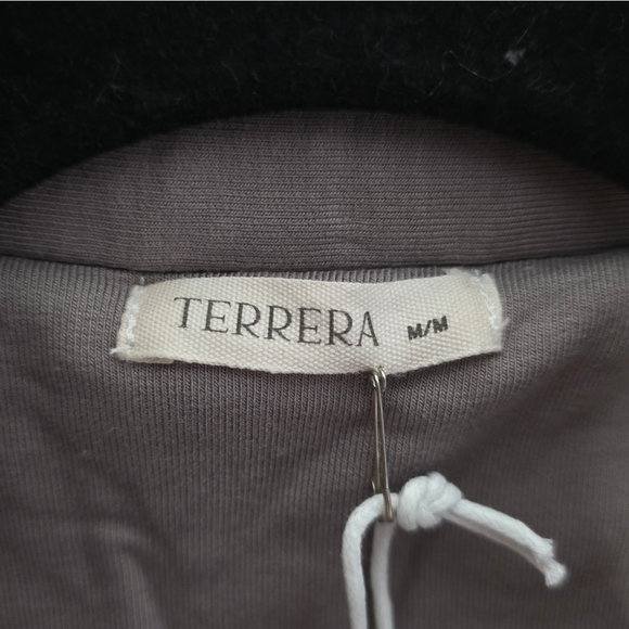 Terrera Helen Drawstring Jacket Coat Taupe Bamboo Blend Lightweight NEW - Picture 6 of 12
